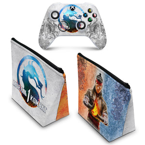 KIT Capa Case e Skin Anti-Rage Xbox Series S X Controle - Mortal Kombat 1 - Pop Arte Skins - foto 2