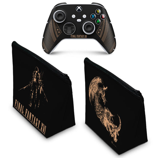 KIT Capa Case e Skin Anti-Rage Xbox Series S X Controle - Final Fantasy XVI Edition