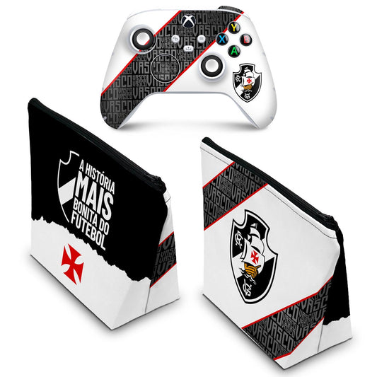 KIT Capa Case e Skin Anti-Rage Xbox Series S X Controle - Vasco A
