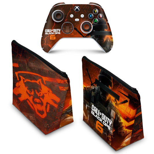 KIT Capa Case e Skin Anti-Rage Xbox Series S X Controle - Call of Duty Black Ops 6