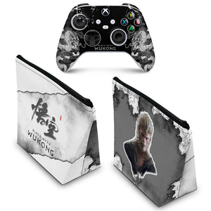 KIT Capa Case e Skin Anti-Rage Xbox Series S X Controle - Black Myth: Wukong - Pop Arte Skins - foto 2