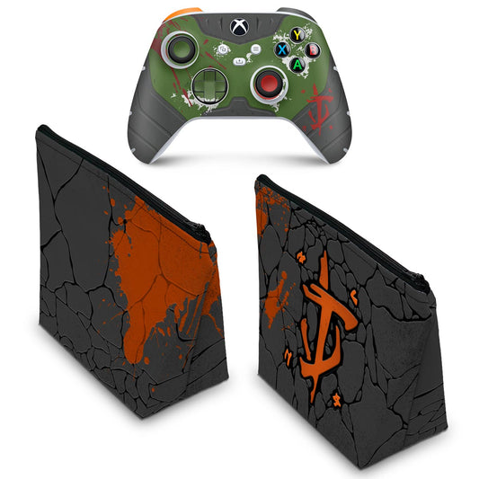 KIT Capa Case e Skin Anti-Rage Xbox Series S X Controle - Doom: The Dark Ages