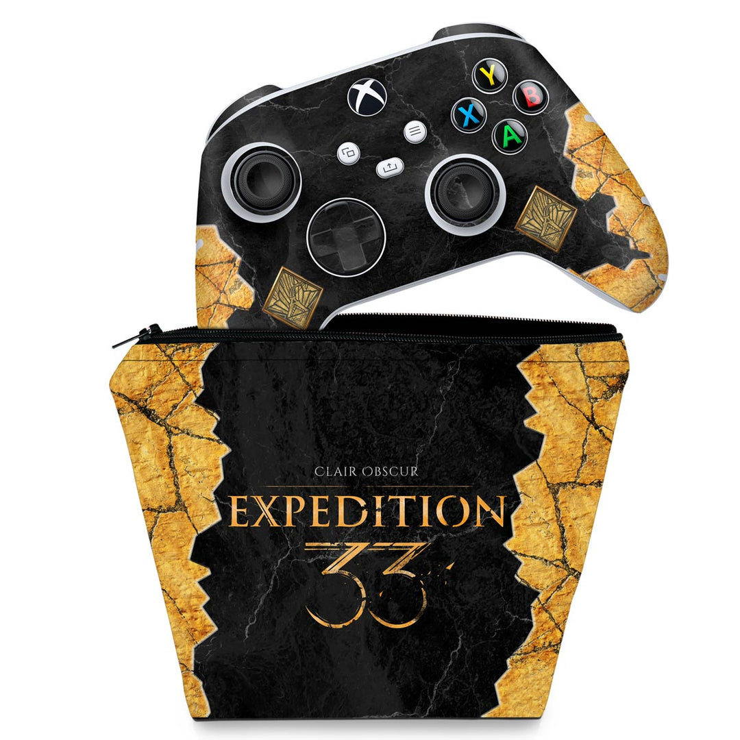 KIT Capa Case e Skin Anti-Rage Xbox Series S X Controle - Clair Obscur: Expedition 33 - Pop Arte Skins