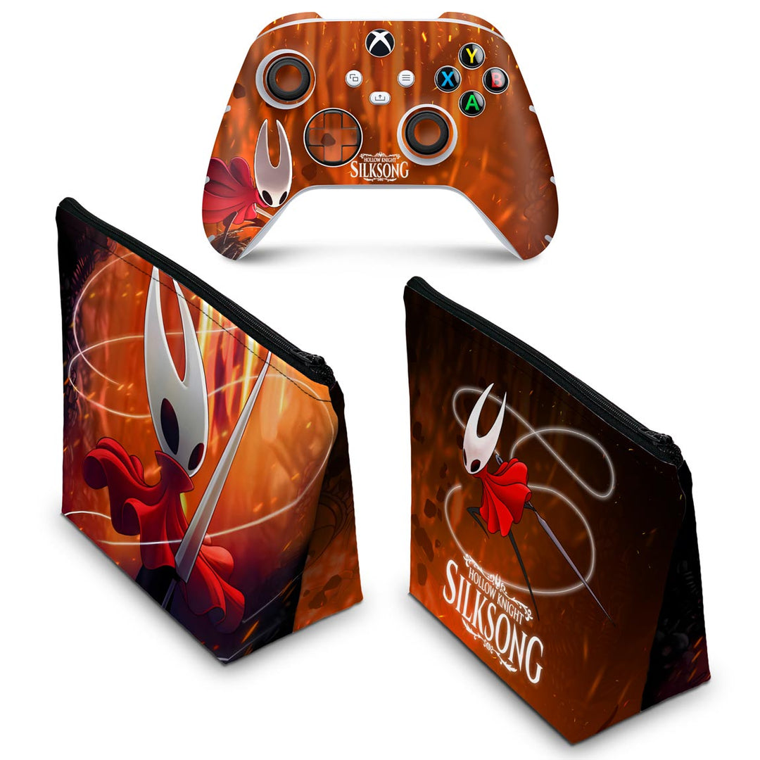 KIT Capa Case e Skin Anti-Rage Xbox Series S X Controle - Hollow Knight: Silksong - Pop Arte Skins - foto 2