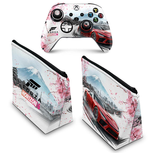 KIT Capa Case e Skin Anti-Rage Xbox Series S X Controle - Modelo 206