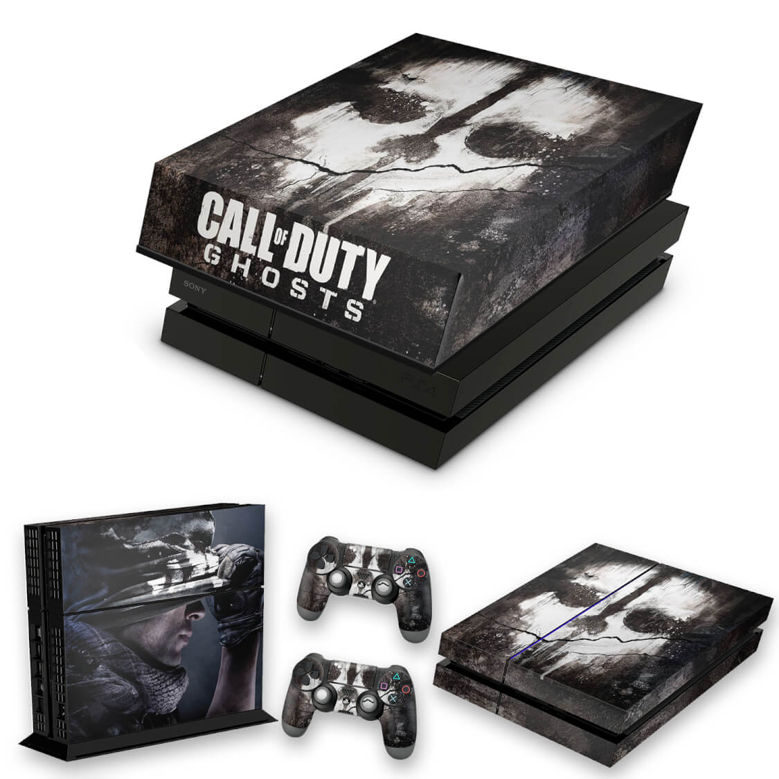 KIT Capa Anti Poeira e Skin Anti-Rage PS4 Fat - Call Of Duty Ghosts