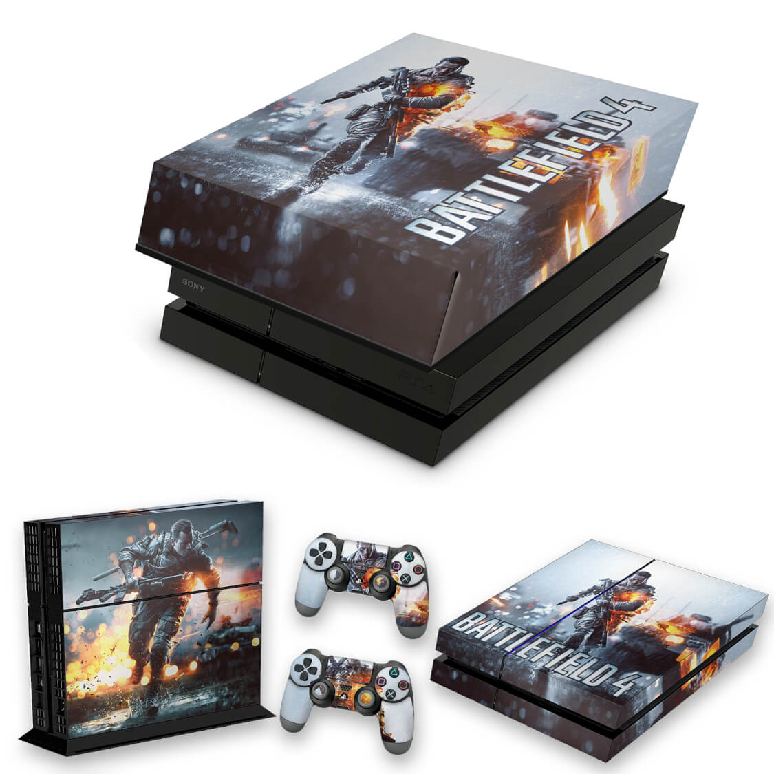KIT Capa Anti Poeira e Skin Anti-Rage PS4 Fat - Battlefield 4