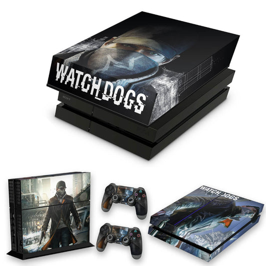 KIT Capa Anti Poeira e Skin Anti-Rage PS4 Fat - Watch Dogs