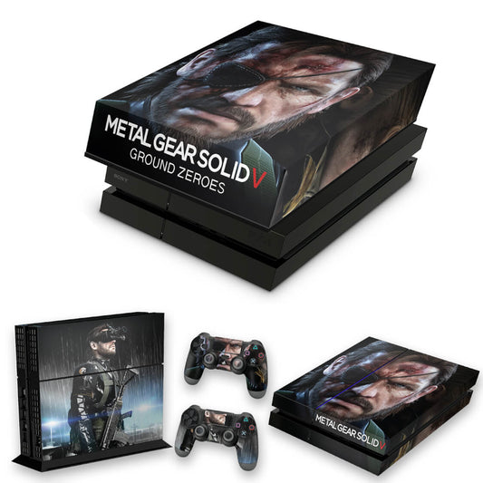 KIT Capa Anti Poeira e Skin Anti-Rage PS4 Fat - Metal Gear Solid V