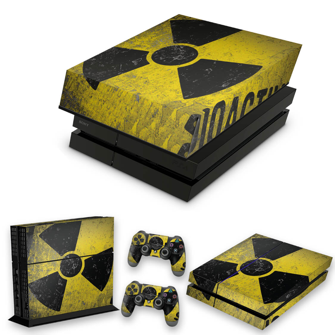 KIT Capa Anti Poeira e Skin Anti-Rage PS4 Fat - Radioativo