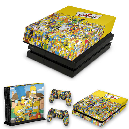 KIT Capa Anti Poeira e Skin Anti-Rage PS4 Fat - The Simpsons