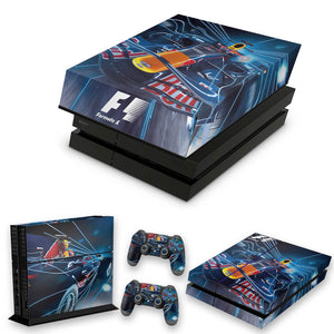 KIT Capa Anti Poeira e Skin Anti-Rage PS4 Fat - Formula 1 - Pop Arte Skins
