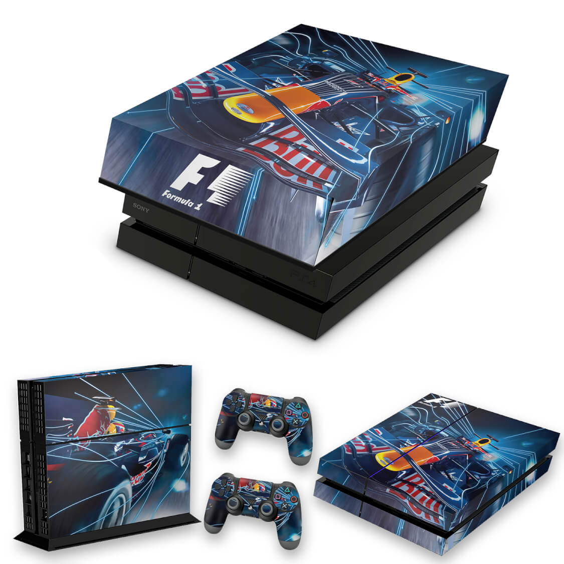 KIT Capa Anti Poeira e Skin Anti-Rage PS4 Fat - Formula 1