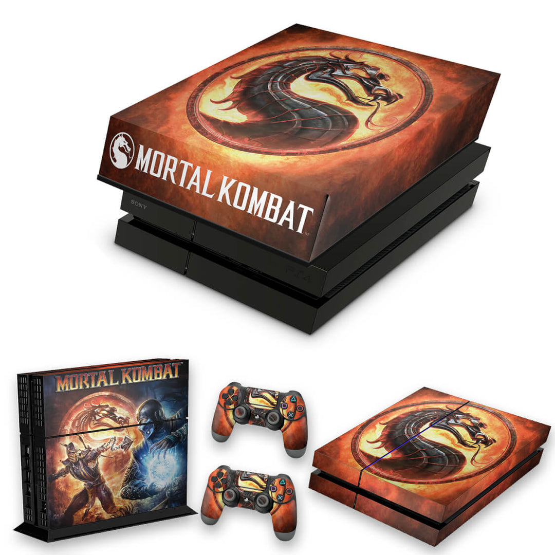KIT Capa Anti Poeira e Skin Anti-Rage PS4 Fat - Mortal Kombat - Pop Arte Skins