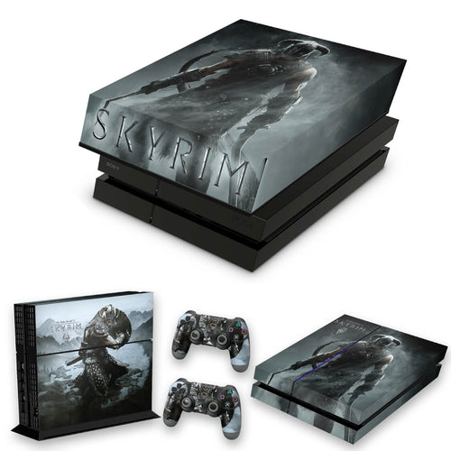 KIT Capa Anti Poeira e Skin Anti-Rage PS4 Fat - Skyrim