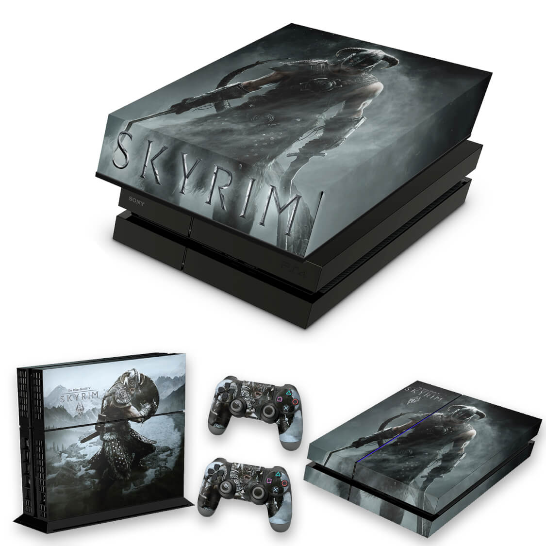 KIT Capa Anti Poeira e Skin Anti-Rage PS4 Fat - Skyrim