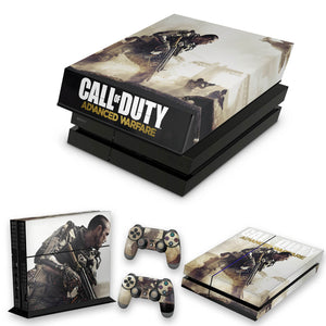 KIT Capa Anti Poeira e Skin Anti-Rage PS4 Fat - Call Of Duty Advanced Warfare - Pop Arte Skins