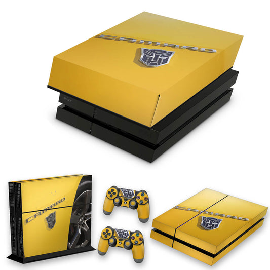 KIT Capa Anti Poeira e Skin Anti-Rage PS4 Fat - Camaro - Transformers