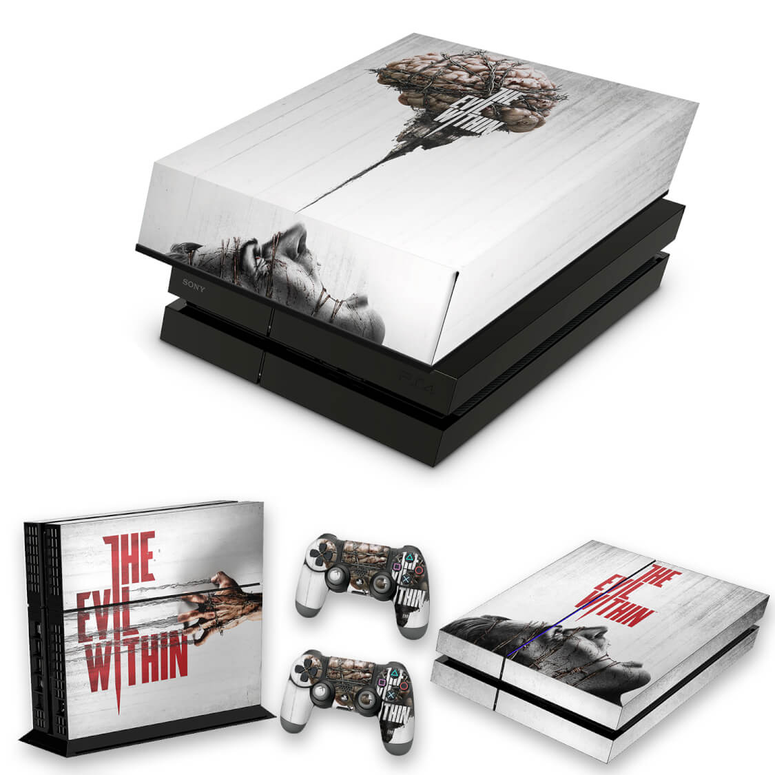 KIT Capa Anti Poeira e Skin Anti-Rage PS4 Fat - The Evil Within