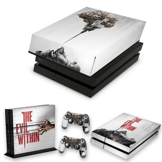 KIT Capa Anti Poeira e Skin Anti-Rage PS4 Fat - The Evil Within