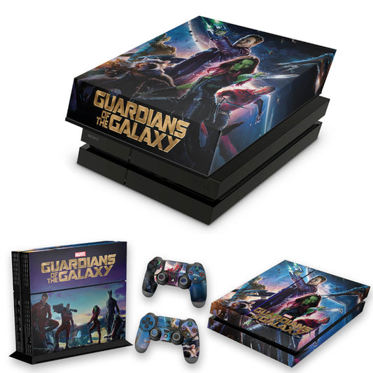 KIT Capa Anti Poeira e Skin Anti-Rage PS4 Fat - Guardioes Da Galaxia