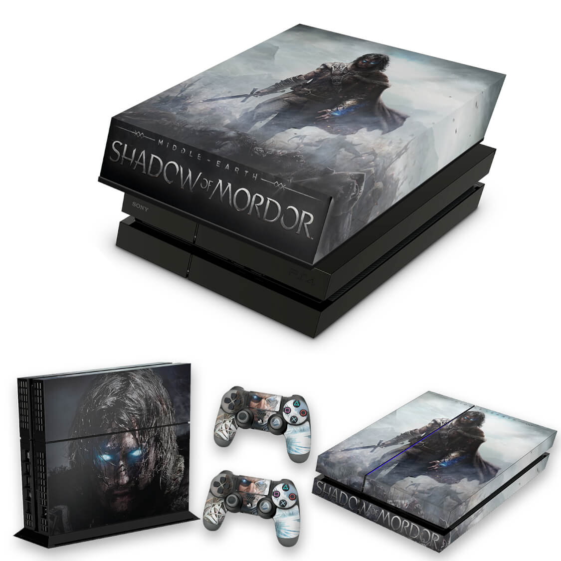 KIT Capa Anti Poeira e Skin Anti-Rage PS4 Fat - Middle Earth: Shadow Of Mordor