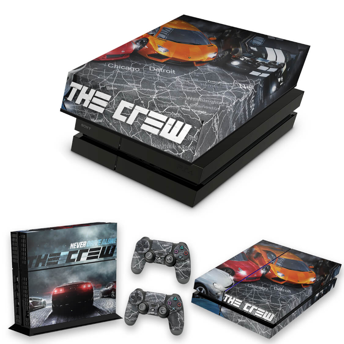 KIT Capa Anti Poeira e Skin Anti-Rage PS4 Fat - The Crew