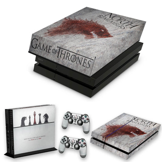 KIT Capa Anti Poeira e Skin Anti-Rage PS4 Fat - Game Of Thrones #A