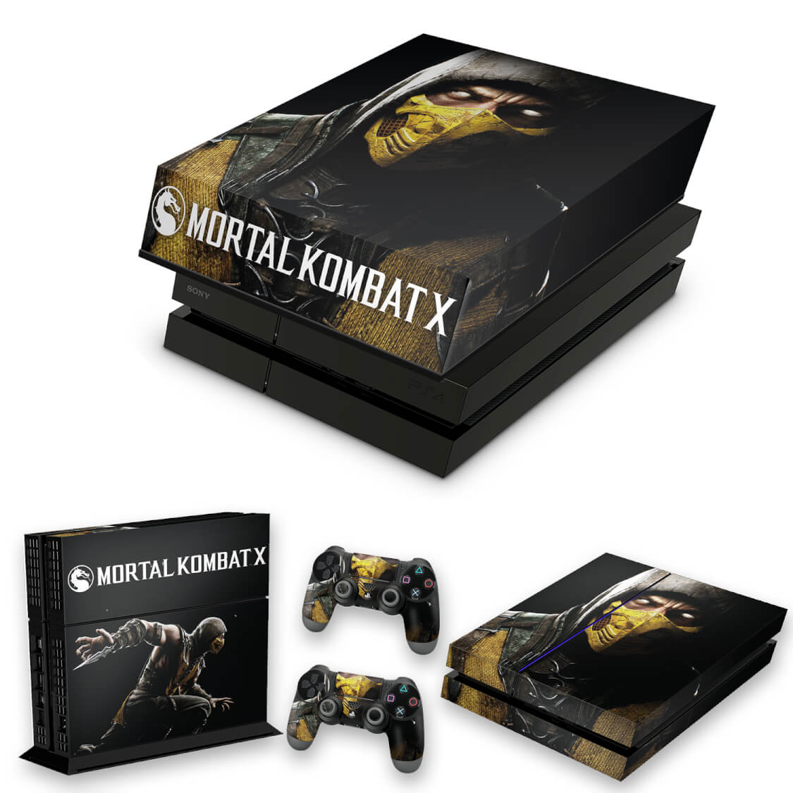 KIT Capa Anti Poeira e Skin Anti-Rage PS4 Fat - Mortal Kombat X