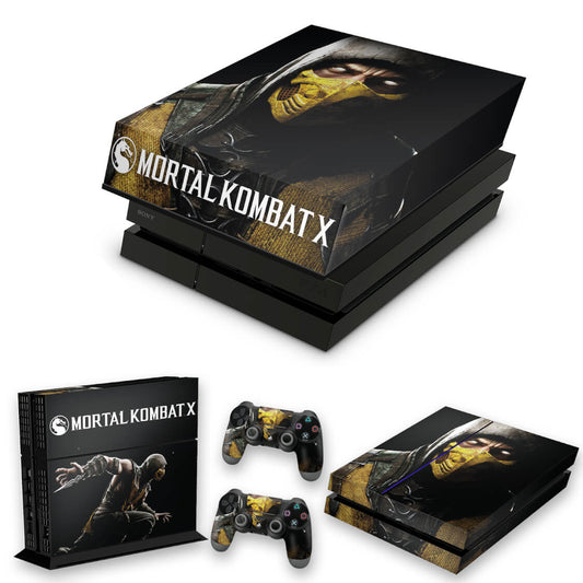 KIT Capa Anti Poeira e Skin Anti-Rage PS4 Fat - Mortal Kombat X