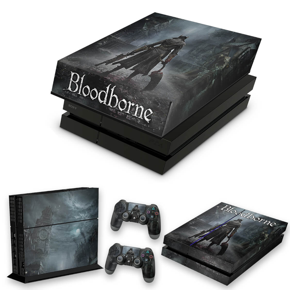 KIT Capa Anti Poeira e Skin Anti-Rage PS4 Fat - Bloodborne