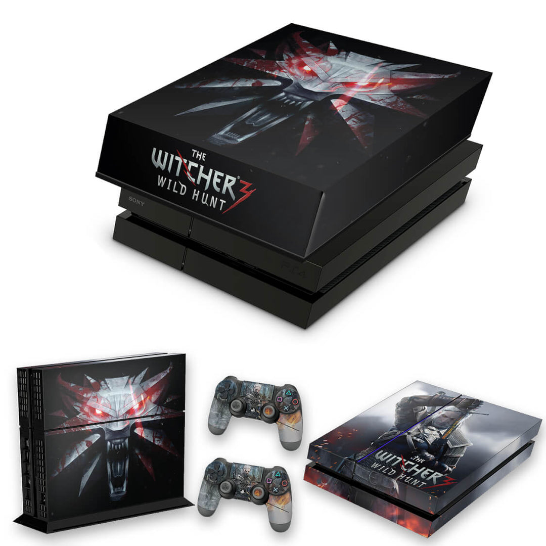 KIT Capa Anti Poeira e Skin Anti-Rage PS4 Fat - The Witcher #A - Pop Arte Skins