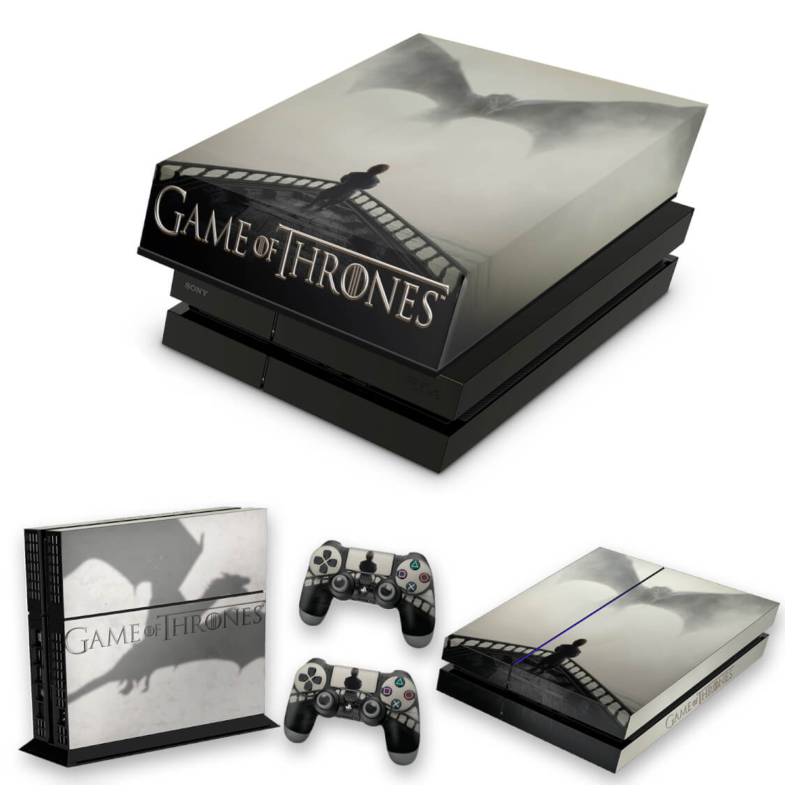 KIT Capa Anti Poeira e Skin Anti-Rage PS4 Fat - Game Of Thrones #B