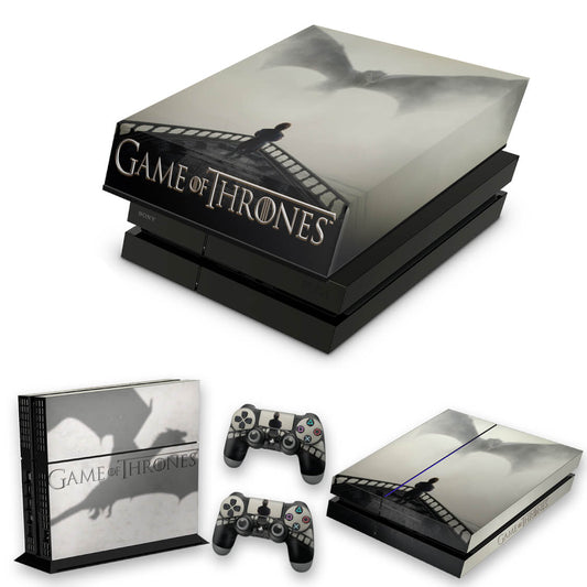 KIT Capa Anti Poeira e Skin Anti-Rage PS4 Fat - Game Of Thrones #B