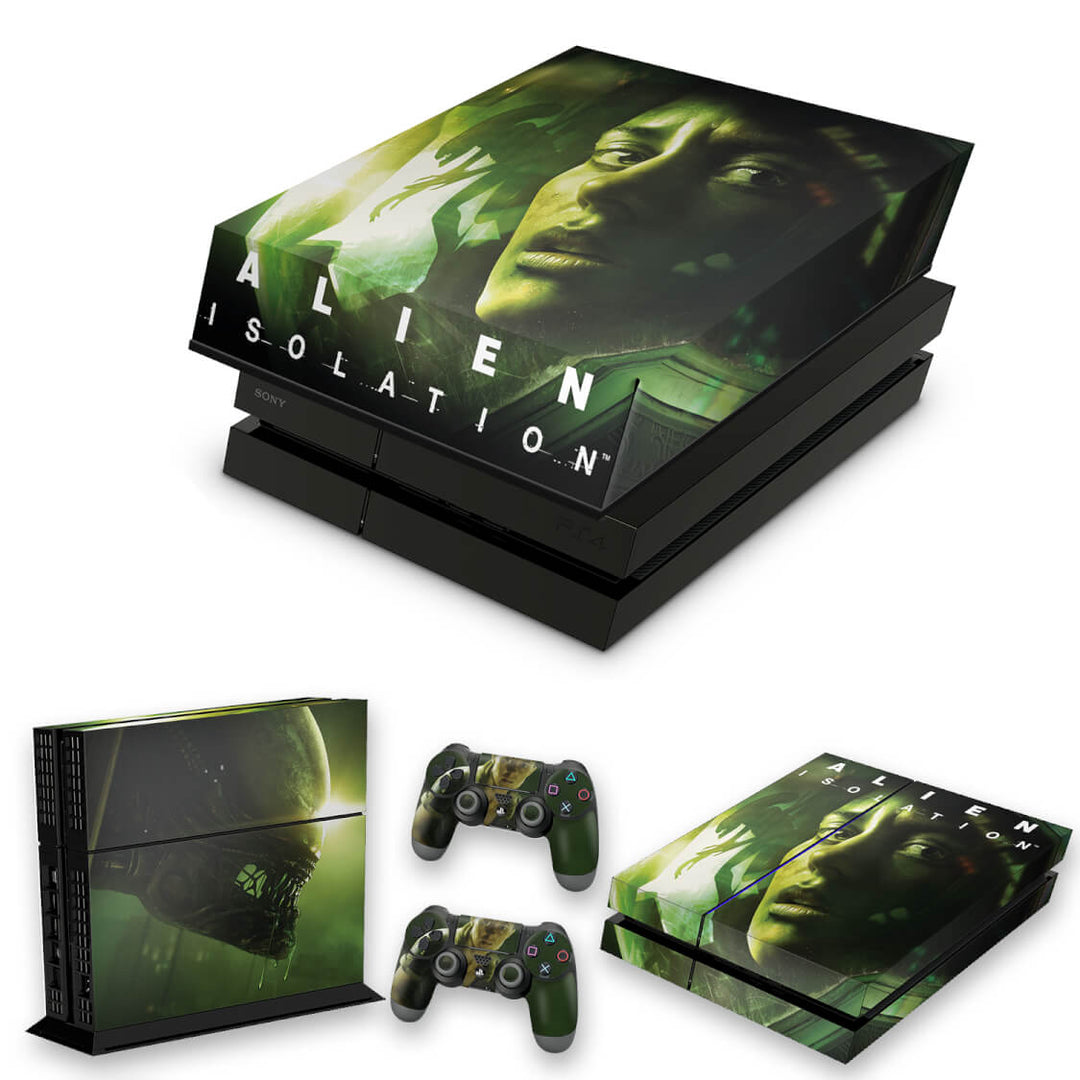 KIT Capa Anti Poeira e Skin Anti-Rage PS4 Fat - Alien Isolation - Pop Arte Skins