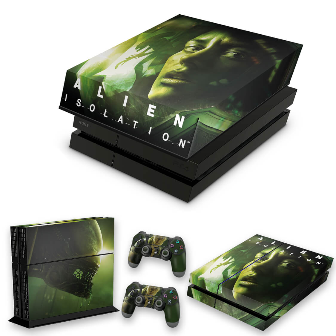 KIT Capa Anti Poeira e Skin Anti-Rage PS4 Fat - Alien Isolation