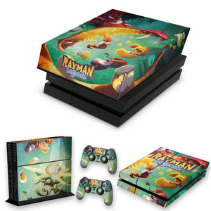 KIT Capa Anti Poeira e Skin Anti-Rage PS4 Fat - Rayman Legends - Pop Arte Skins