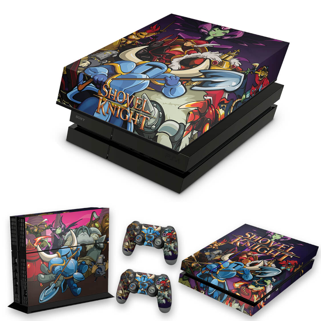 KIT Capa Anti Poeira e Skin Anti-Rage PS4 Fat - Shovel Knight