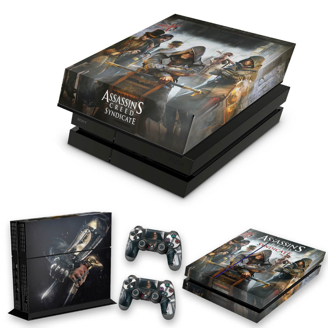 KIT Capa Anti Poeira e Skin Anti-Rage PS4 Fat - Assassins Creed Syndicate