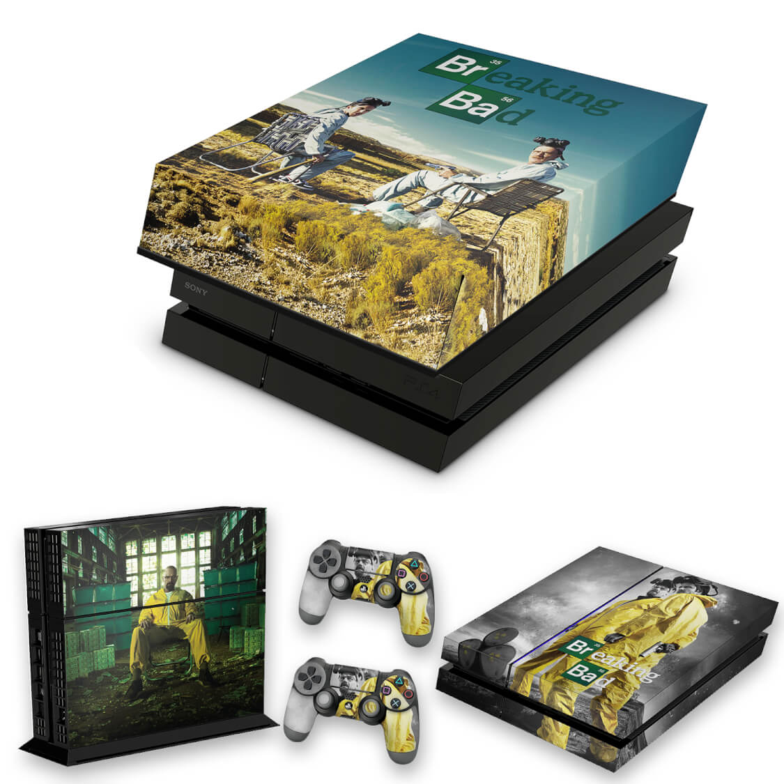 KIT Capa Anti Poeira e Skin Anti-Rage PS4 Fat - Breaking Bad