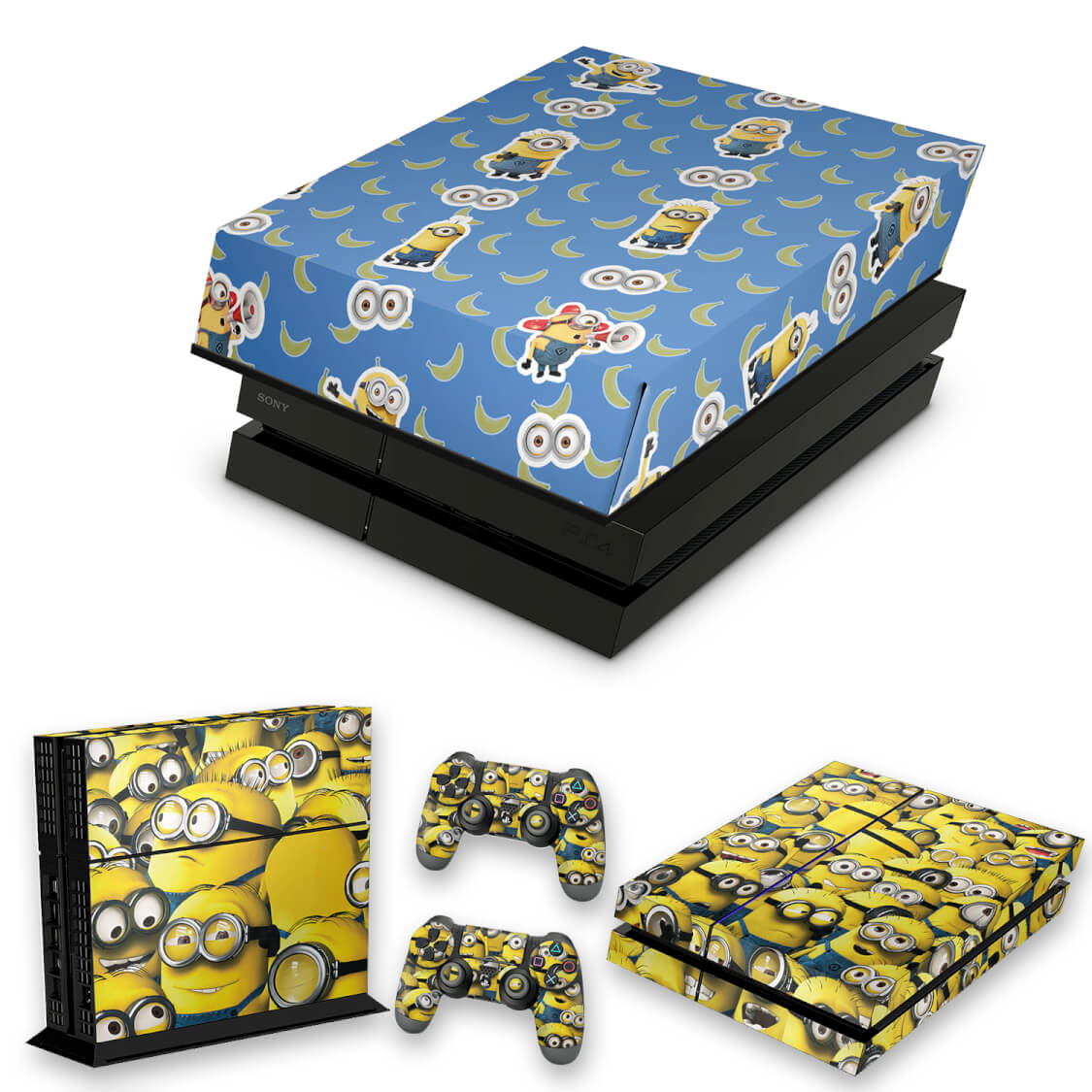 KIT Capa Anti Poeira e Skin Anti-Rage PS4 Fat - Minions