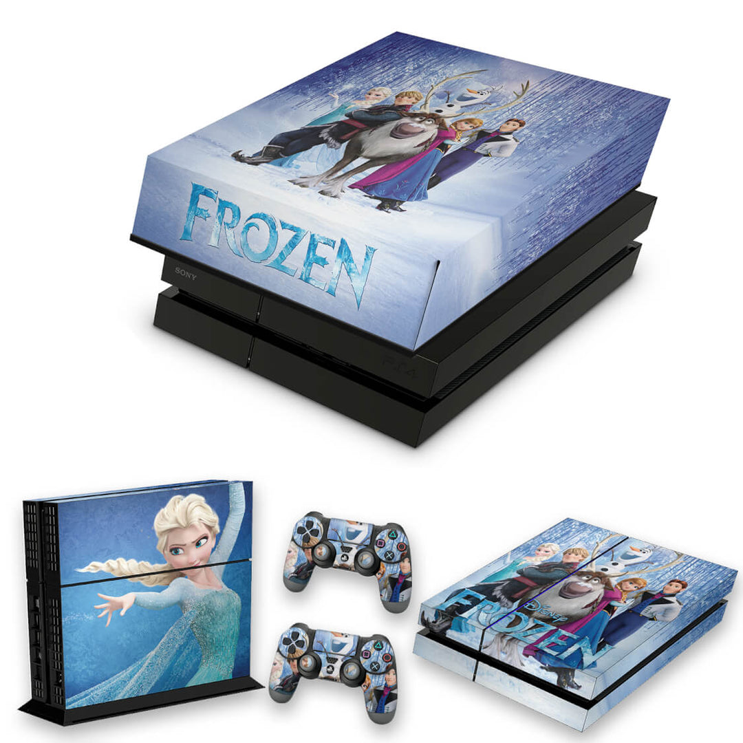 KIT Capa Anti Poeira e Skin Anti-Rage PS4 Fat - Frozen - Pop Arte Skins