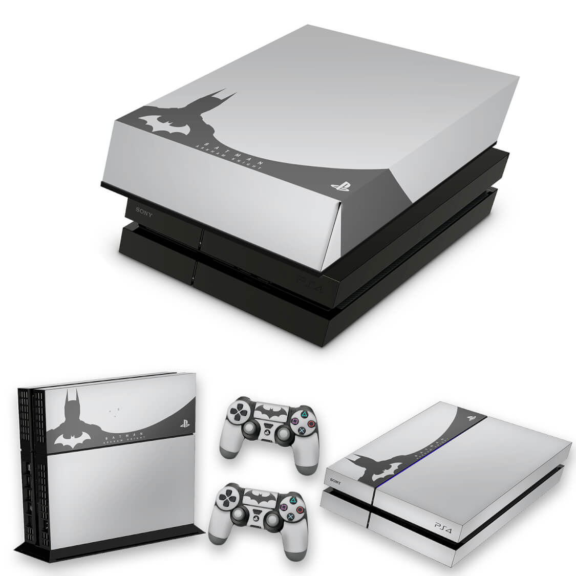 KIT Capa Anti Poeira e Skin Anti-Rage PS4 Fat - Batman Arkham - Special Edition