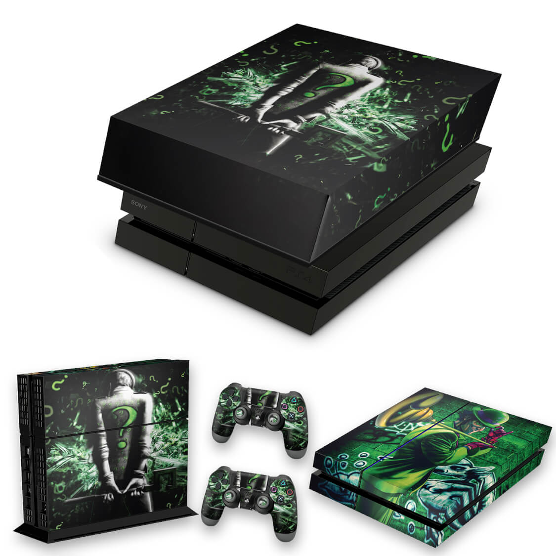 KIT Capa Anti Poeira e Skin Anti-Rage PS4 Fat - Charada Batman