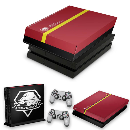 KIT Capa Anti Poeira e Skin Anti-Rage PS4 Fat - The Metal Gear Solid 5 Special Edition
