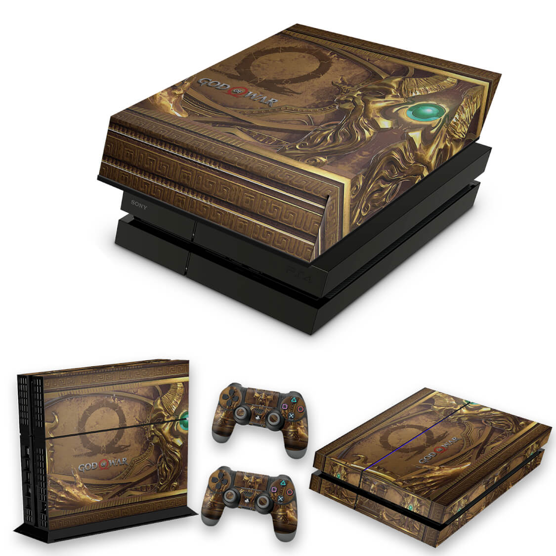 KIT Capa Anti Poeira e Skin Anti-Rage PS4 Fat - Pandora'S Box God Of War