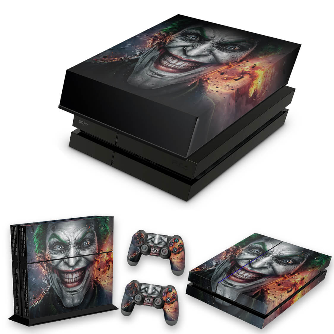 KIT Capa Anti Poeira e Skin Anti-Rage PS4 Fat - Coringa Joker