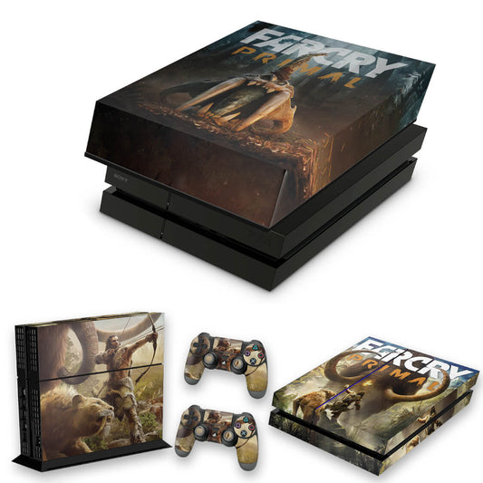 KIT Capa Anti Poeira e Skin Anti-Rage PS4 Fat - Far Cry Primal