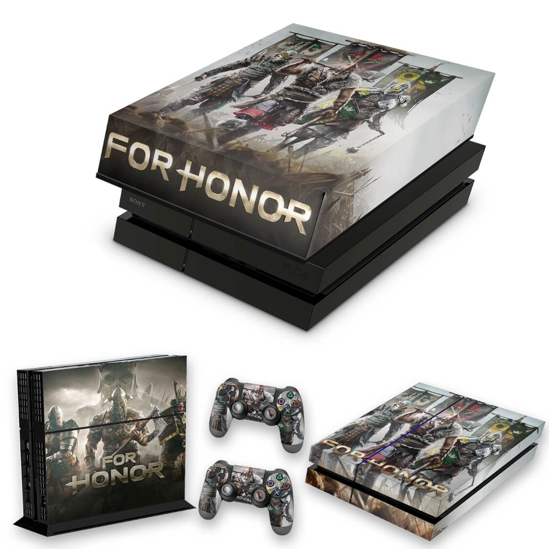 KIT Capa Anti Poeira e Skin Anti-Rage PS4 Fat - For Honor