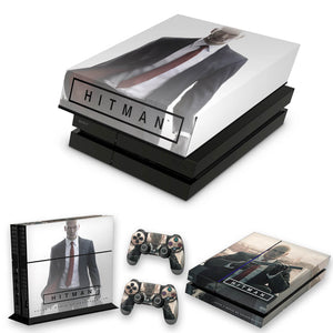 KIT Capa Anti Poeira e Skin Anti-Rage PS4 Fat - Hitman 2016 - Pop Arte Skins